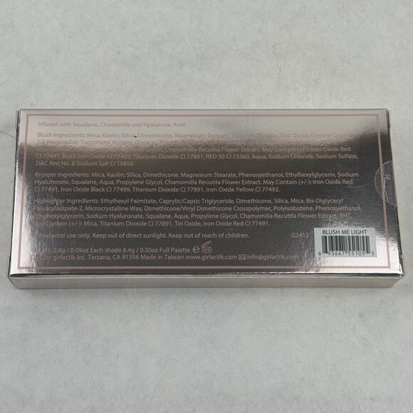 Girlactik Blush Me & Glow Face Palette Light Bronzer Highlighter Trio 2.8g NEW - Picture 7 of 8